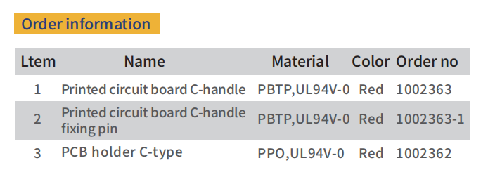 C-type handle combination component