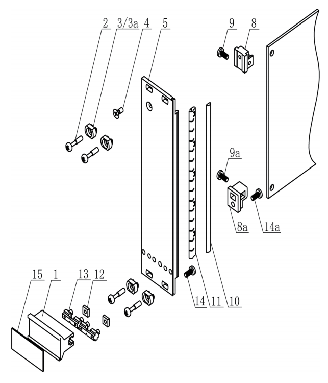 Type V Series Handle Panel Component