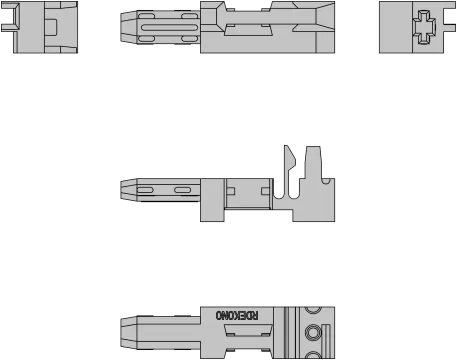 Multi piece type Clip guide rail