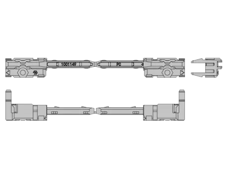 Mutti piece type B short guide rail